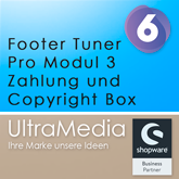 Footer Tuner Pro Modul 3 | Zahlung und Copyright Box